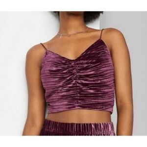 Wild Fable Velvet Cropped Tank Top